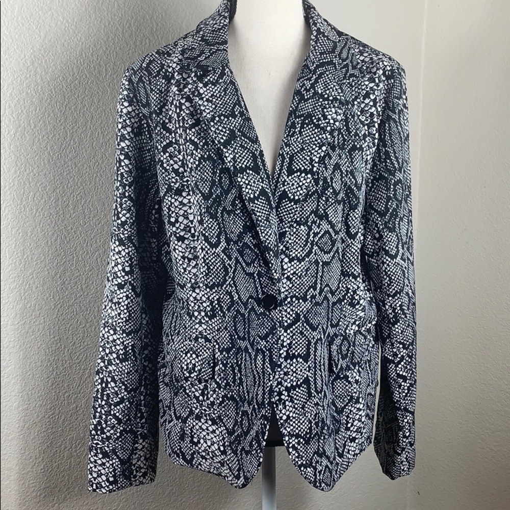 First Option snake print blazer